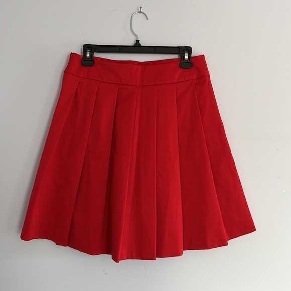 Ann Taylor red flare skirt - Picture 2 of 3